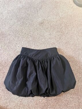 Black Bubble Mini Skirt
